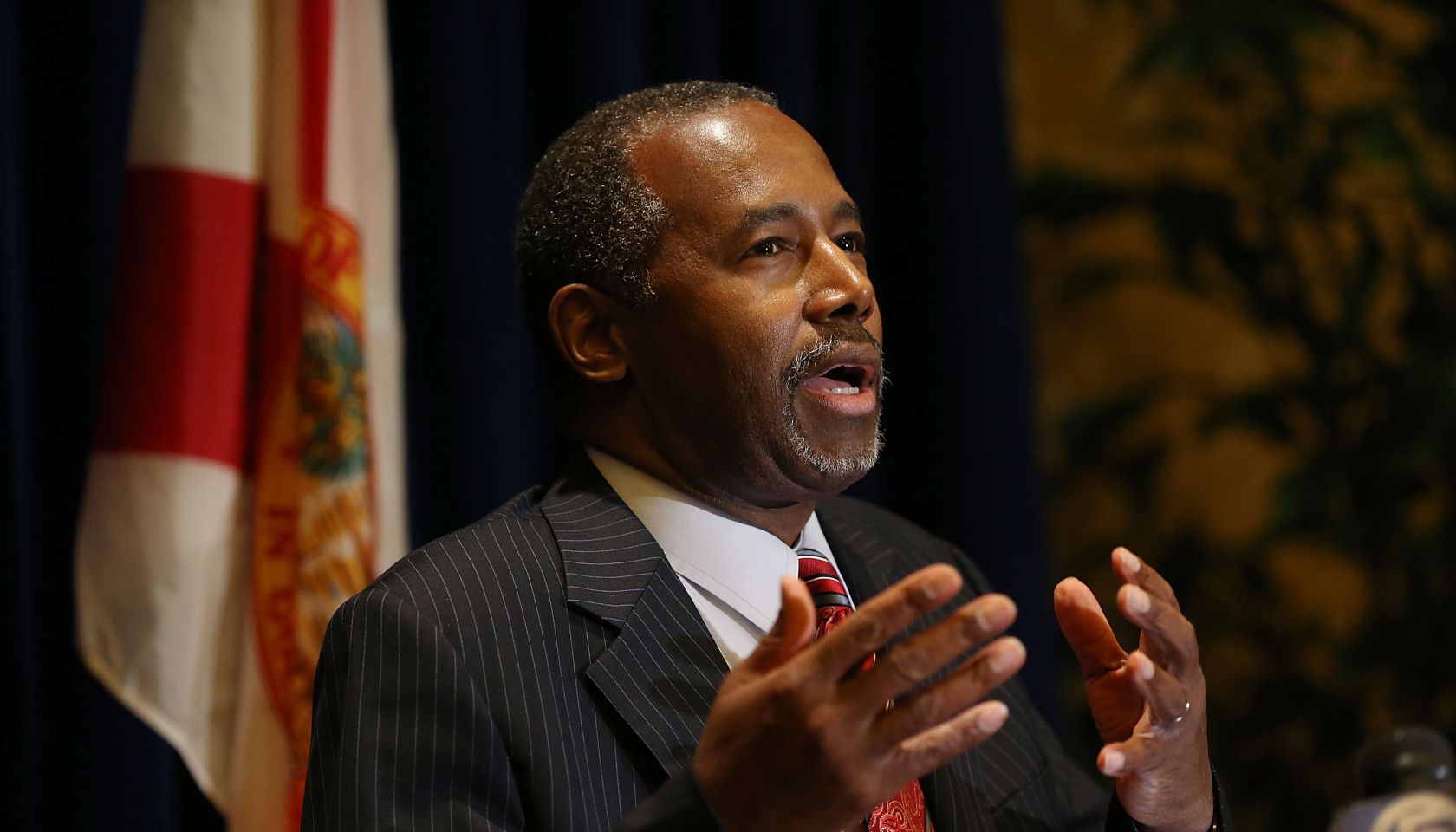 GOP Presidential Candidate Ben Carson Campaigns At Black Republican Caucus Of Southern Florida