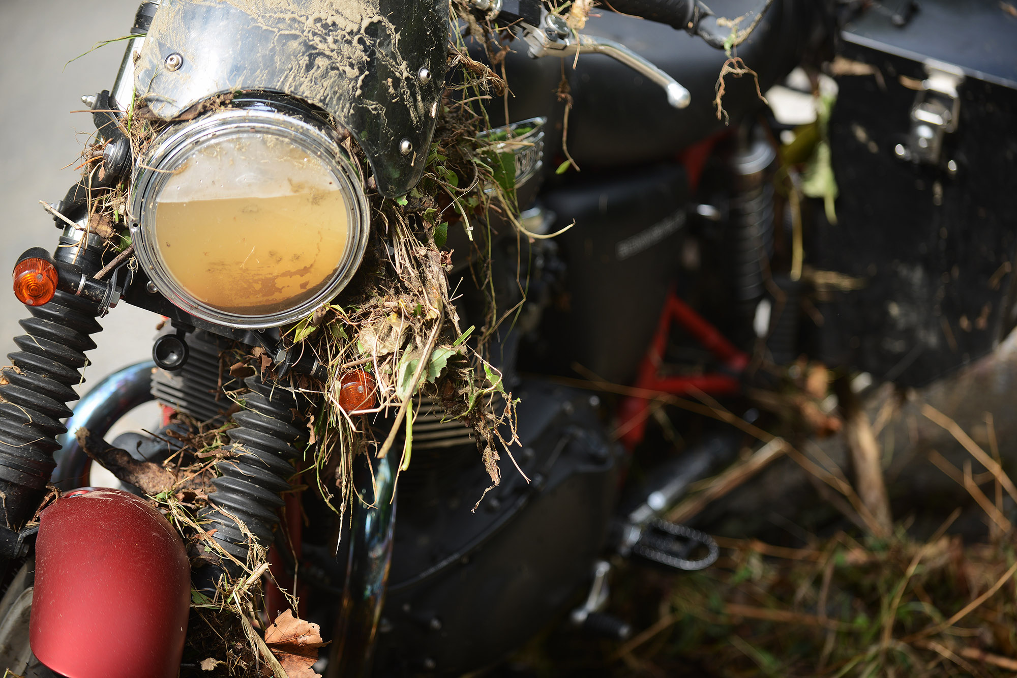 ELLICOTT CITY, MD - JULY 31: Flood water remains inside the la