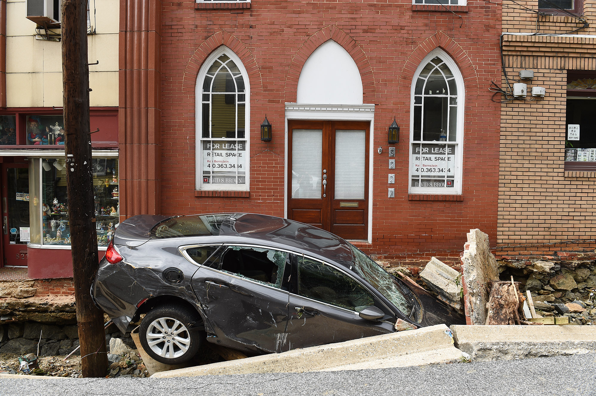 ELLICOTT CITY, MD - JULY 31: Destruction caused by a flash flo