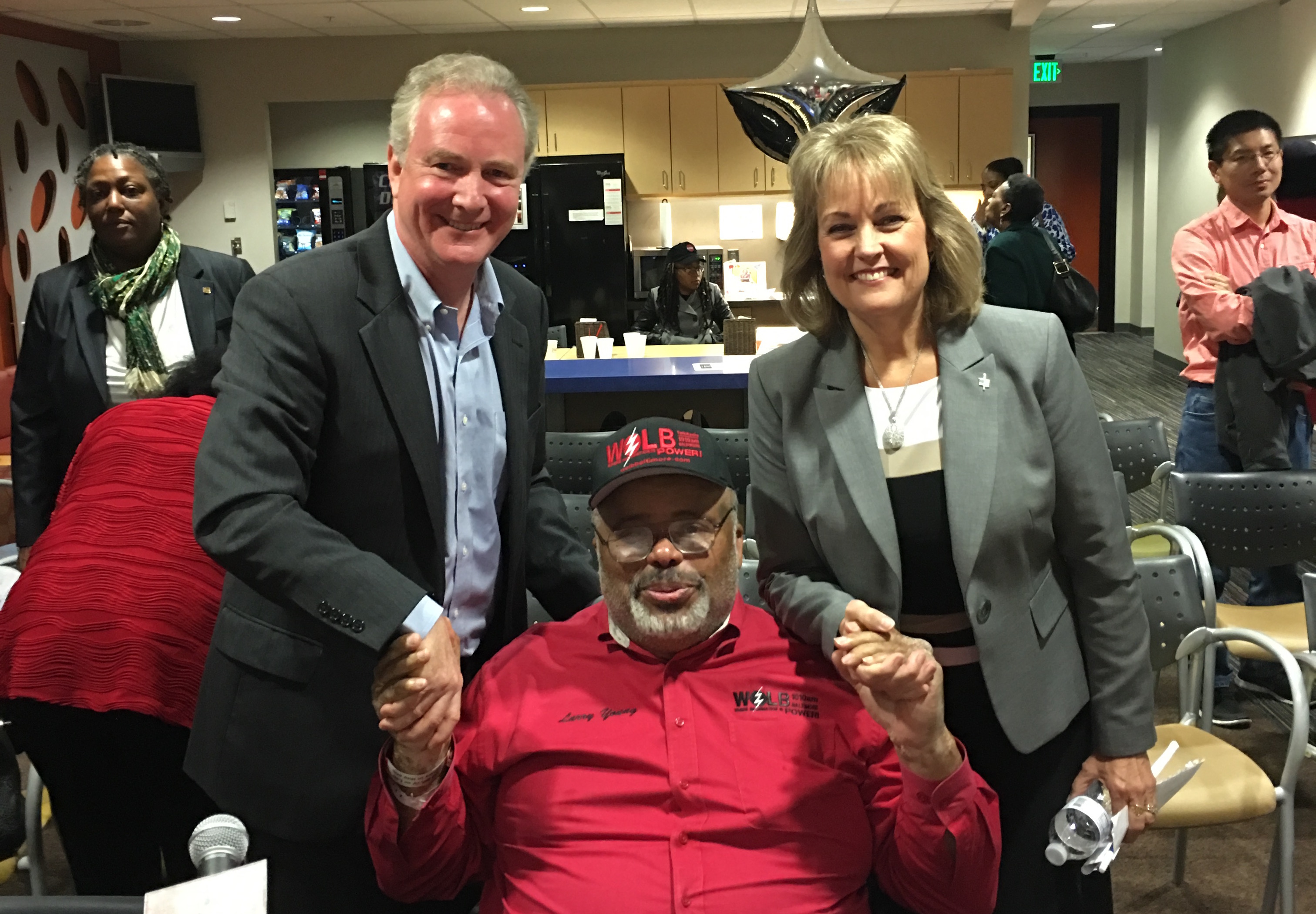 Chris VanHollen, Larry Young and Kathy Szeliga