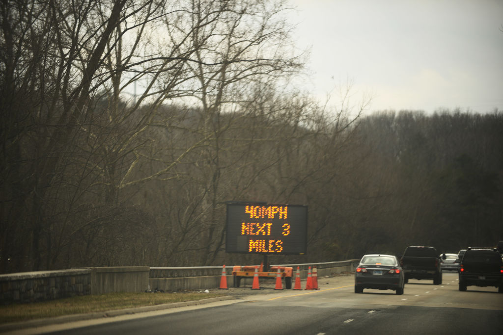 WASHINGTON, DC - MARCH 2: Because of the high amount of pothole