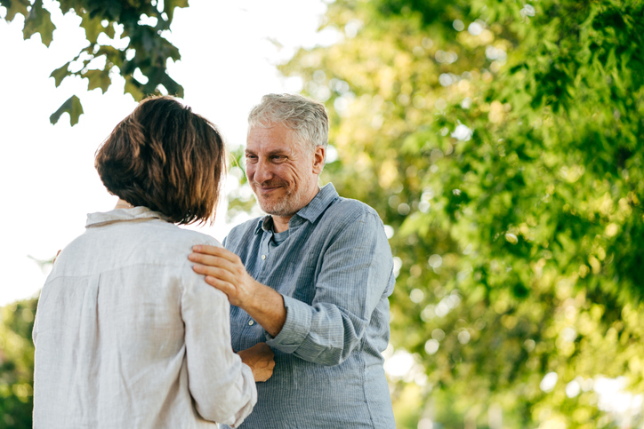Senior couple planning the retirement together