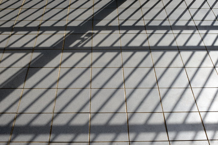 Shadow of a iron gate