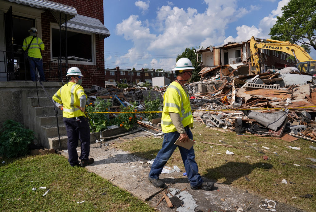 Baltimore Rowhouse Explosion Aftermath