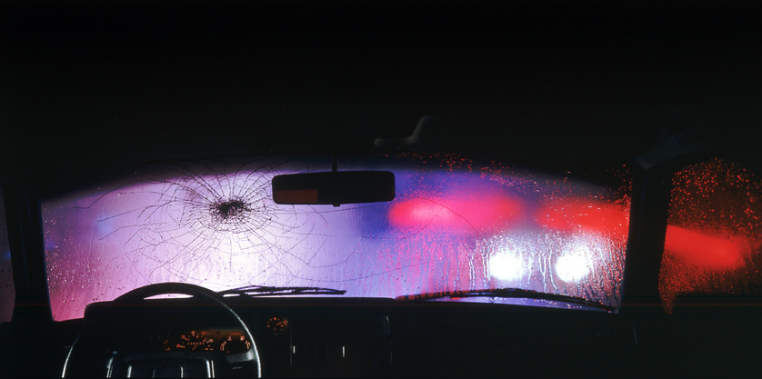 Cracked Car Windshield