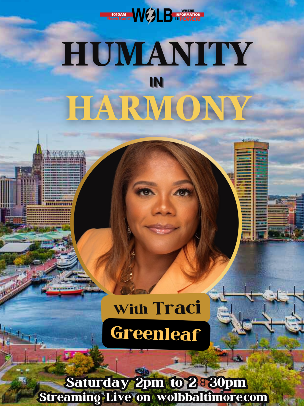 Humanity in Harmony Graphic On WOLB 1010