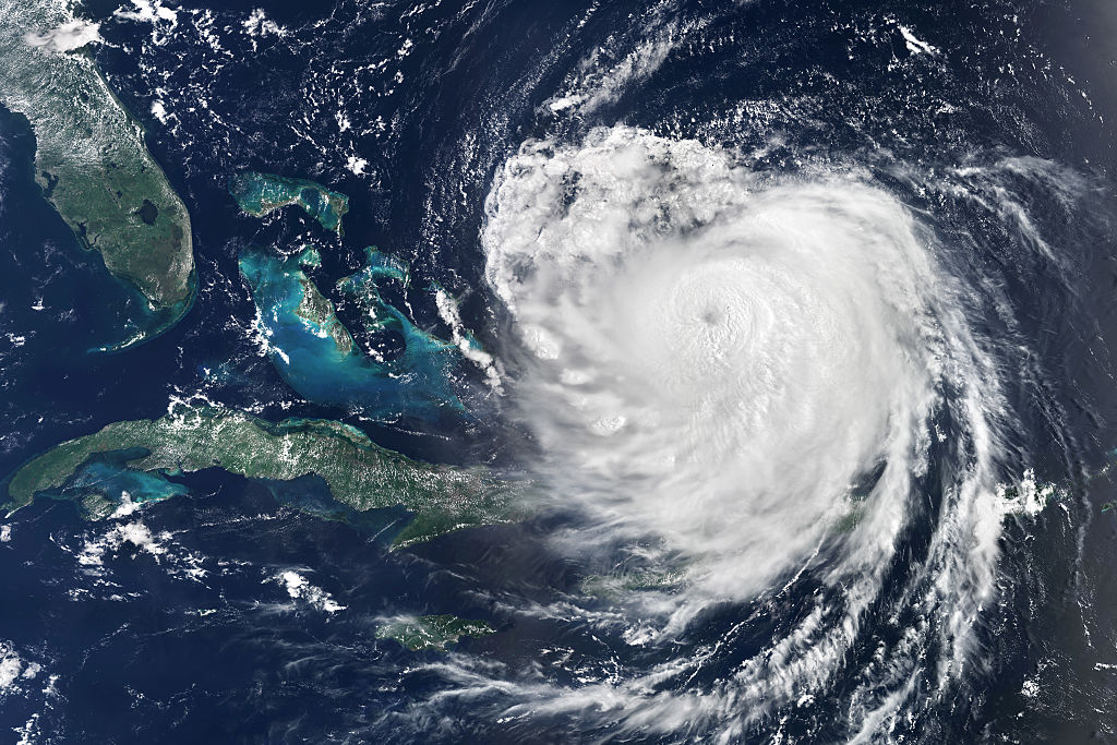 Satellite Imagery Of The Hurricane Erin In The Atlantic Ocean