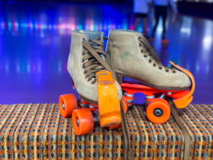 Retro Roller Skates at Skating Rink